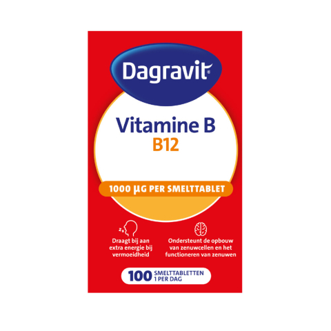 2x Dagravit Vitamine B12 1000mcg 100 smelttabletten