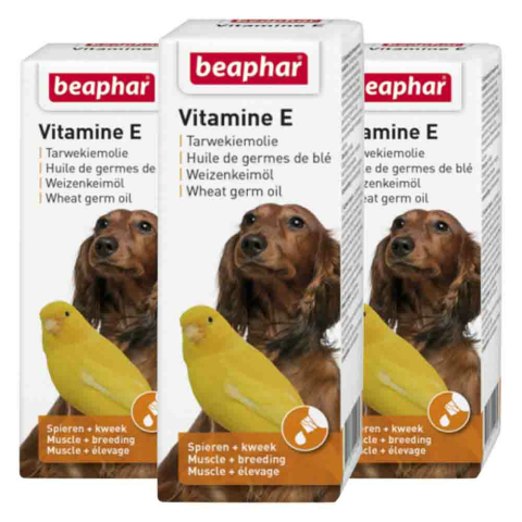 3x Beaphar Vitamine E Tarwekiemolie 100 ml