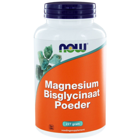 2x NOW Magnesium Bisglycinaat Poeder 227 gr