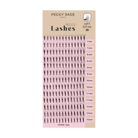 Peggy Sage Russian Volume Eyelash Extensions - Lash C - 0,07mm 4D 7 - 13mm