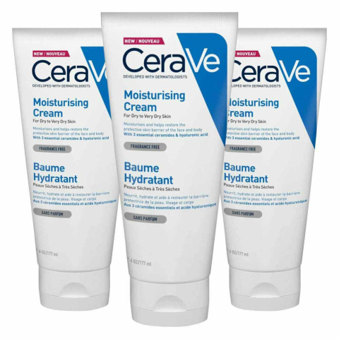 3x CeraVe Moisturizing Cream 177 ml