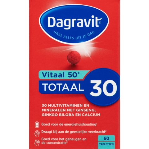 4x Dagravit Totaal 30 Vitaal 50+ 60 tabletten