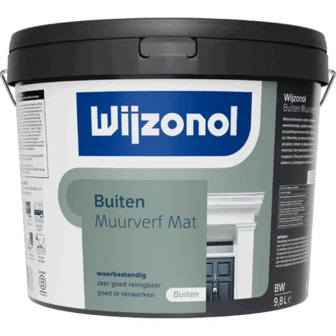 Wijzonol Muurverf Voor Buiten Mat - 10L