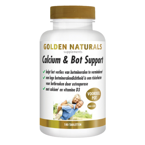 2x Golden Naturals Calcium & Bot Support Vegan 180 tabletten