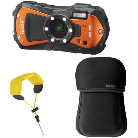 Ricoh WG-80 Orange Kit + Floating Strap + Neoprene Case |  | 0027075402997
