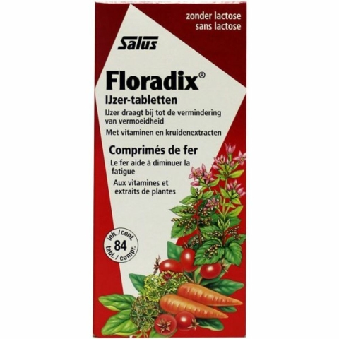 3x Floradix IJzer 84 tabletten