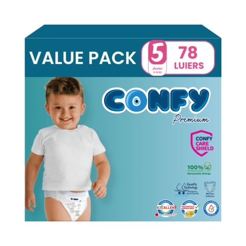 3x Confy Premium Luiers Maat 5 Junior 11-18kg 26 stuks