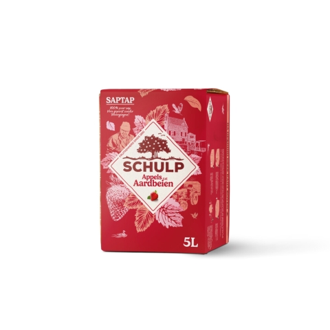 2x Schulp Saptap Appel-Aardbei 5 liter