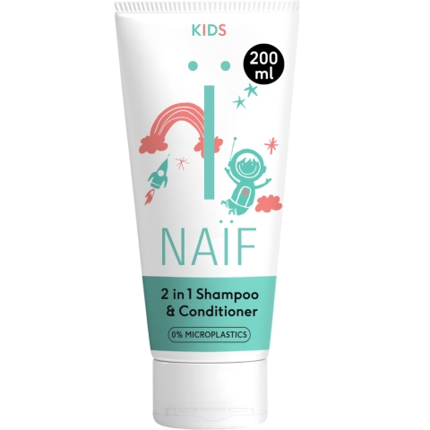 3x Naif Kids 2 in 1 Shampoo & Conditioner 200 ml