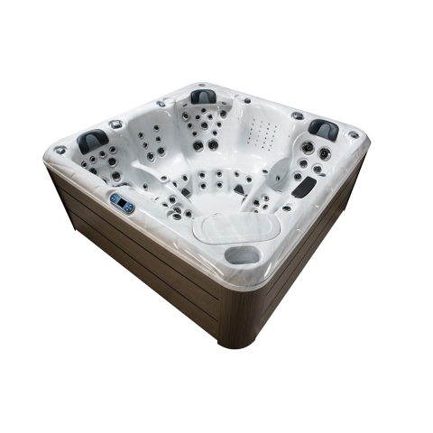 Wellness Tub Infinity Spa 002 Teak - 5-Persoons Jacuzzi - Wellness Tub