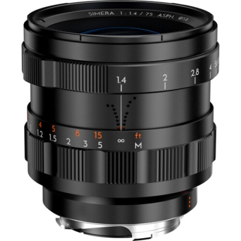 Thypoch Simera 75mm f/1.4 for Leica M Mount Black