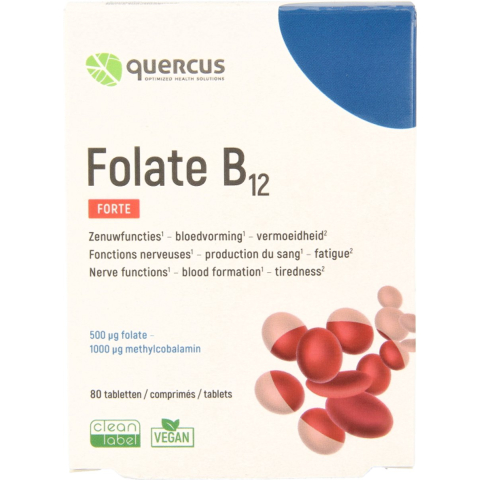 Quercus Folate B12 Forte | 80 zuigtabletten