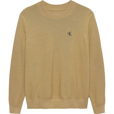 Calvin Klein Blouse - Gebreid - Sandy Beige - Calvin Klein - 12 jaar (152) - Shirts