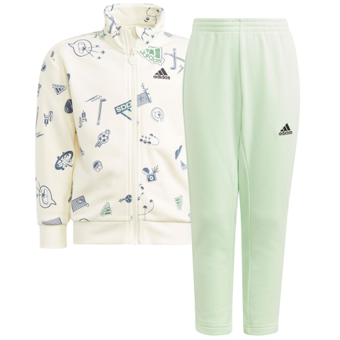 adidas Performance Sweatset - LK BLUV TS - Wit/Groen - adidas Performance - 6 jaar (116) - Joggingpakken