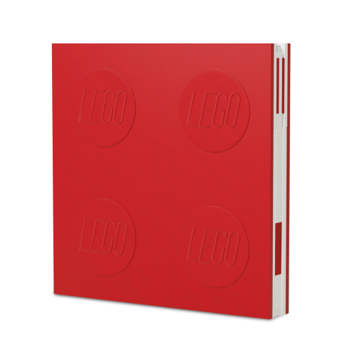 Afsluitbaar notitieboekje met gelpen - rood