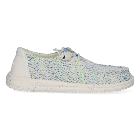 HEYDUDE Instappers Dames Wendy Stretch Speckle Wit 39 Canvas