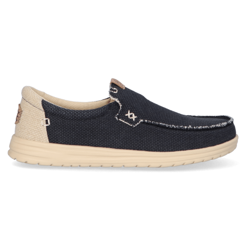 HEYDUDE Instappers Heren Mikka Braided Zwart 41 Canvas