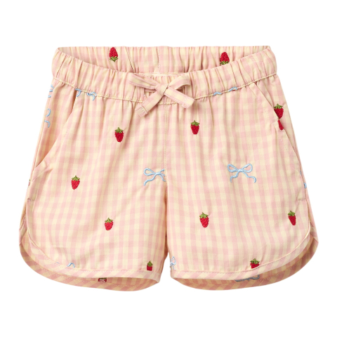 Flöss Korte Broeken - Dolly - Berry/Bow Gingham - Flöss - 5 jaar (110) - Korte Broeken