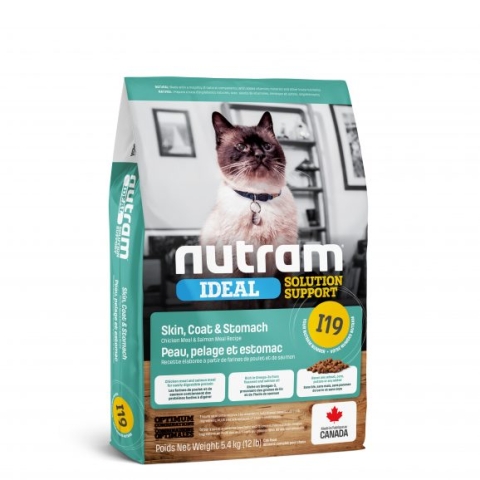 Nutram kattenvoer Sensitive Skin Coat  I19 5,4 kg