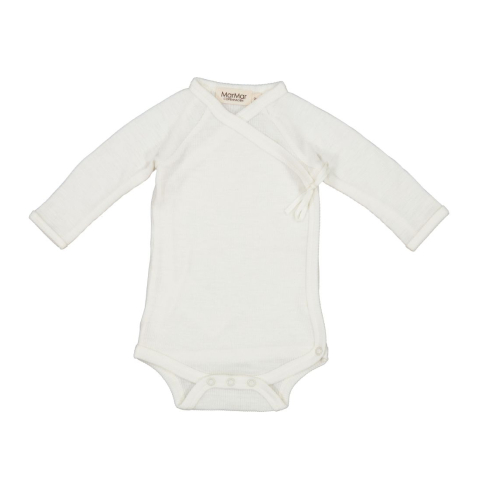 MarMar Wikkelromper l/s - Wol - Belita - Natural - MarMar - 68 - Rompers Lange Mouw