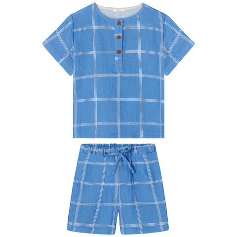 Fliink Shorts Set - Mousseline - Cha Cha - Marina Check - Fliink - 116 - Shorts set