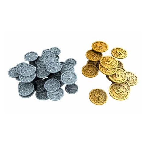 Nucleum: Metalen Munten / Metal Coins | Bordspel Accessoire | Board & Dice