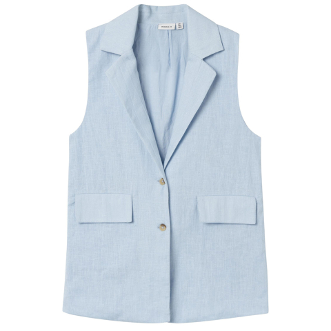 Name It Gilet - NkfFalinnen - Chambray Blue - Name It - 11-12 jaar (146-152) - Gilets