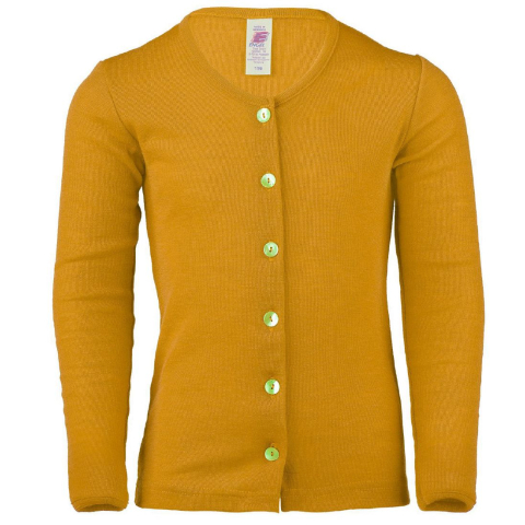 Engel Vest - Wol/Zijde - Safraan - Engel - 4 jaar (104) - Vesten