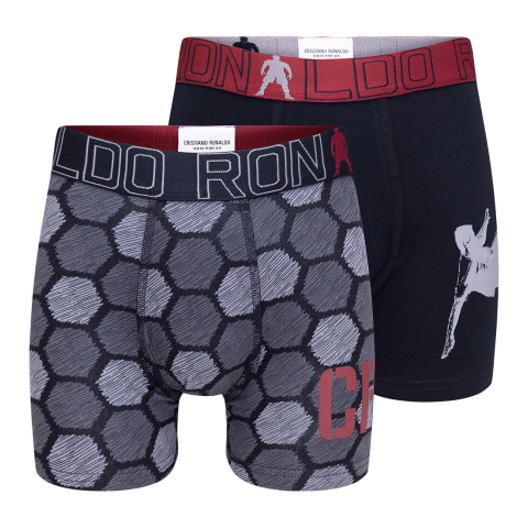 JBS - CR7 Boxershorts - 2-pack - Zwart/Grijs - JBS - 4-6 jaar (104-116) - Boxershorts