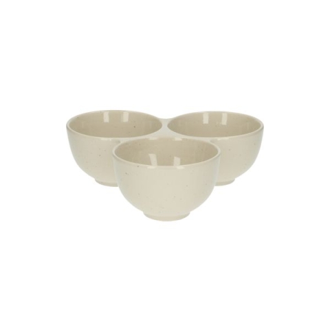 Serveerschaal, steengoed, beige, spikkel, Ø 20,5 cm