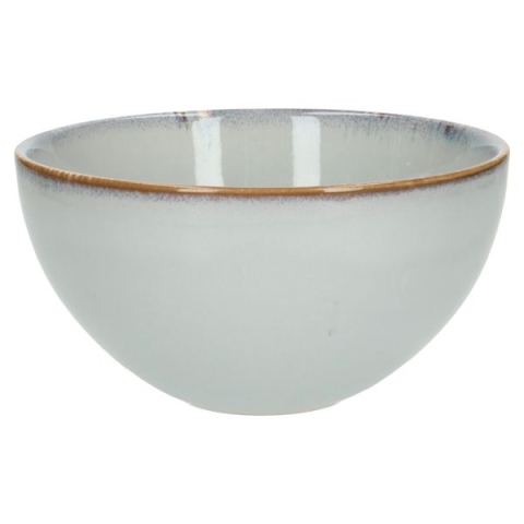 Schaal reactieve glazuur, steengoed, grijs, Ø 18 cm