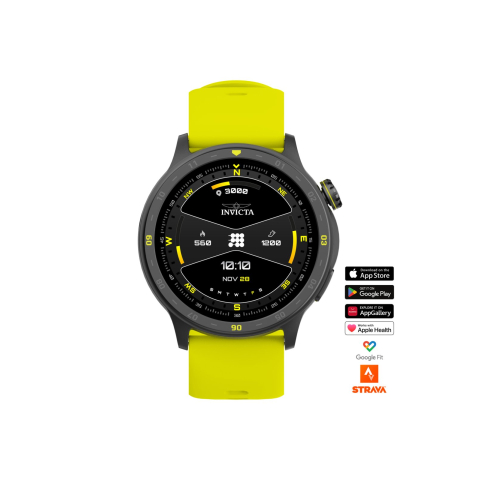 Invicta I-Tech 2 ITECH-002 Herrenuhr - Smartwatch-Werk - Edelstahl mit schwarzem Zifferblatt - 45 mm