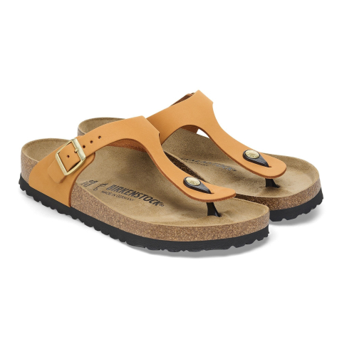 Birkenstock - Dames - Gizeh Slippers - Bruin/Oranje - Maat 37