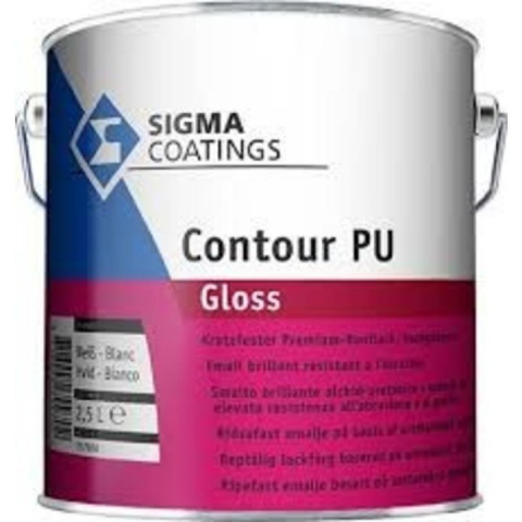 Sigma Contour PU Gloss / Sigma Hoogglans Houtlak RAL 9016 | Verkeerswit 1L