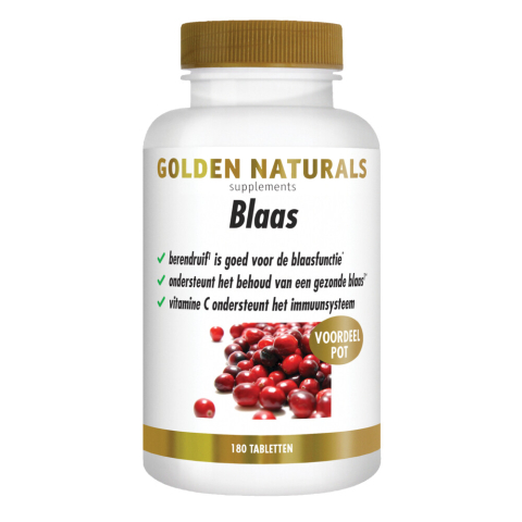 2x Golden Naturals Blaas Vegan 180 tabletten