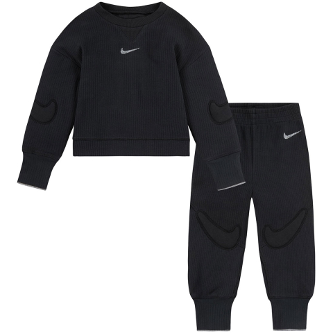 Nike Set - Blouse/Broek - Zwart m. Toepassingen - Nike - 6 mnd - Shirts