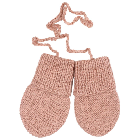 Huttelihut Wanten - Wol - Dusty Rose - Huttelihut - 3-6 mnd - Wanten