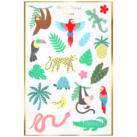 Meri Meri Tattoos - Jungle Jamboree - Meri Meri - OneSize - Tattoos