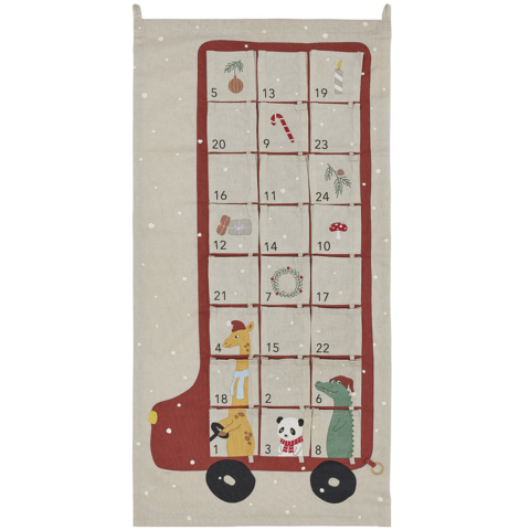 OYOY Kerstkalender - Bus - Clay/Rood - OYOY - OneSize - Kalenders