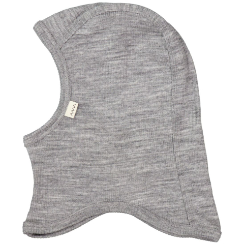 MarMar Balaclava - Wol - Rib - 1-lag - Grey Melange - MarMar - 2 jaar (92) - Balaclavas - Enkel