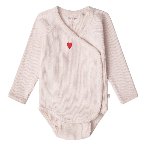 That's Mine Wikkelromper l/s - Rib - Zijde - Perfect Pale - Thats Mine - 62 - Rompers Lange Mouw