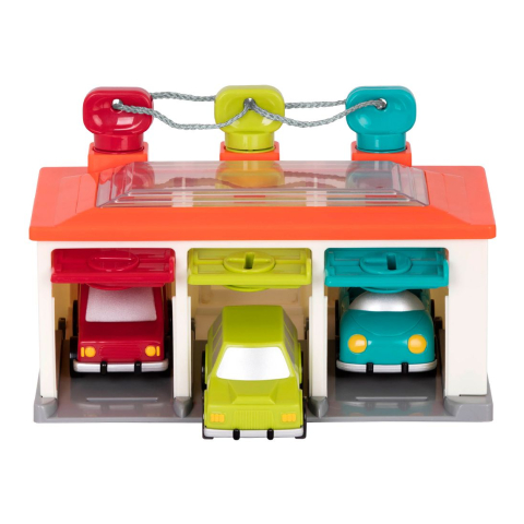 Battat Garage - 5 Onderdelen - Rood/Groen/Blauw - Battat - OneSize - Auto´s