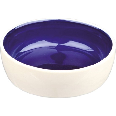 Trixie voerbak kat keramiek creme / blauw (13 CM 300 ML)