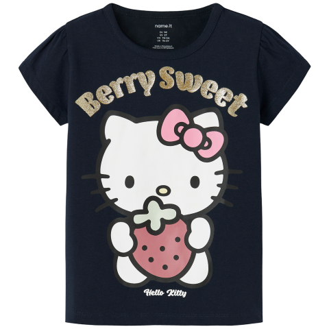 Name It T-Shirt - NmfAsda - Hello Kitty - Navy Blazer - Name It - 5 jaar (110) - T-Shirts