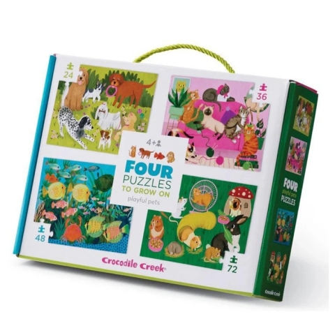 Vier huisdieren puzzels (24, 36, 48, 72) - Crocodile Creek  Legpuzzel