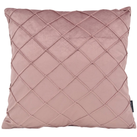 NOVÉE Sierkussen velvet cross oudroze | 45x45 cm | velvet/polyester