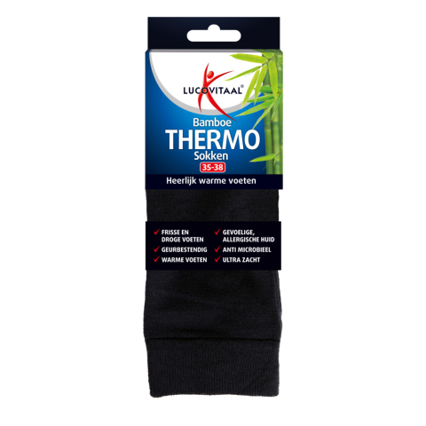 12x Lucovitaal Thermosokken Bamboe 43-46 1 paar