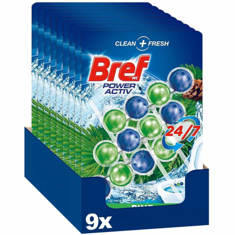 9x Bref Toiletblok Active Pine 3 stuks