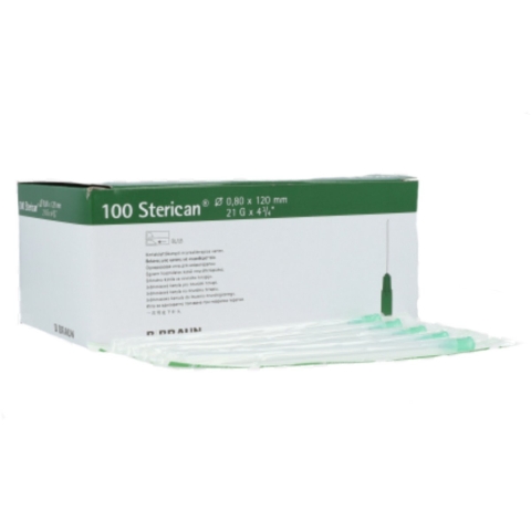 Braun Sterican Naald 21G 4 3/4 Groen 0,8 x 120 mm | 100 stuks