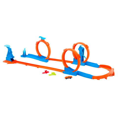 Hot Wheels Racebaan - Track Maker Triple Loop Frenzy - Hot Wheels - OneSize - Racebanen